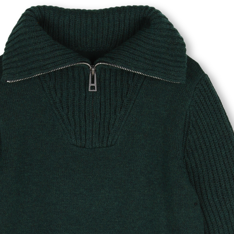Pull treillis chine vert garçon Zadig & Voltaire H26