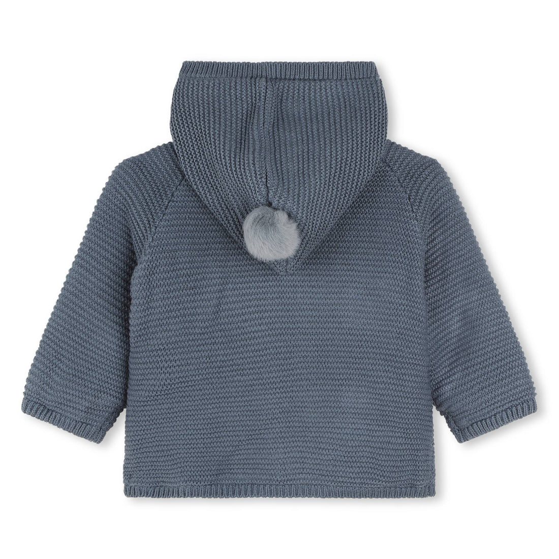 Veste en tricot à capuche bleu babyboy - Crrément beau H23