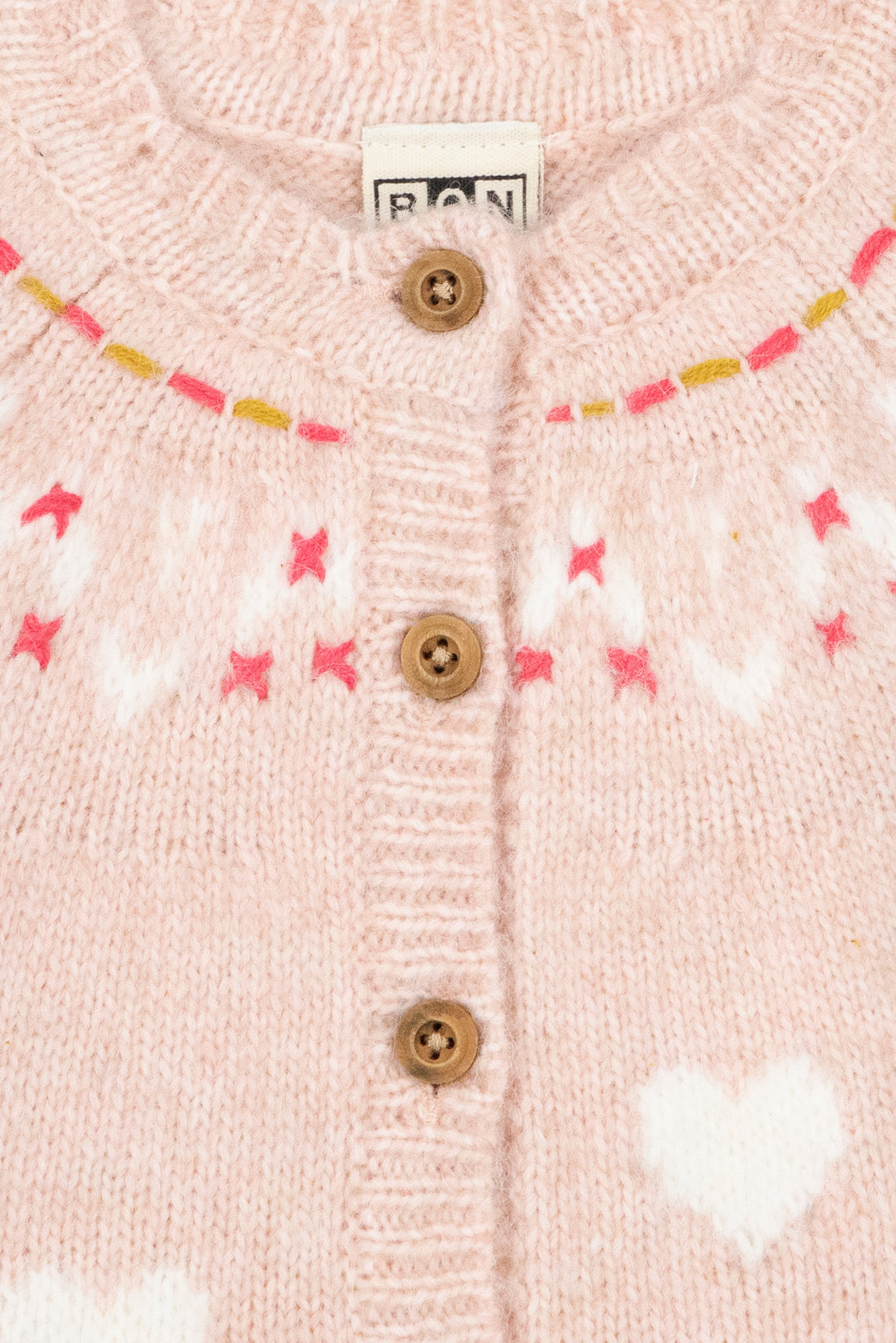 Gilet jacquard rose pastel babygirl Bonton h26