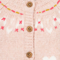 Gilet jacquard rose pastel babygirl Bonton h26