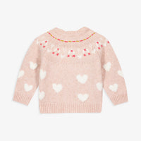 Gilet jacquard rose pastel babygirl Bonton h26