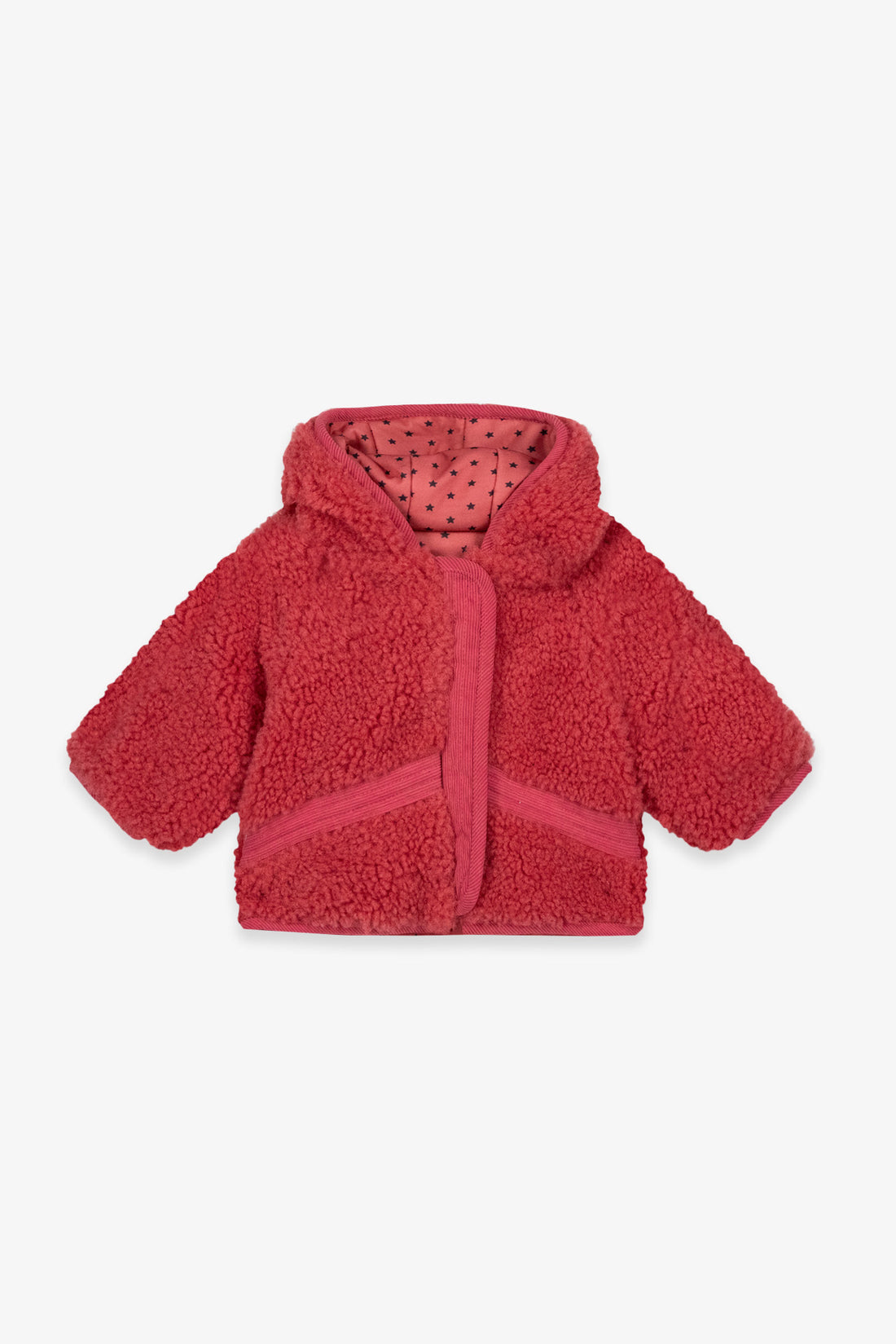 Veste sherpa rose babygirl Bonton H26