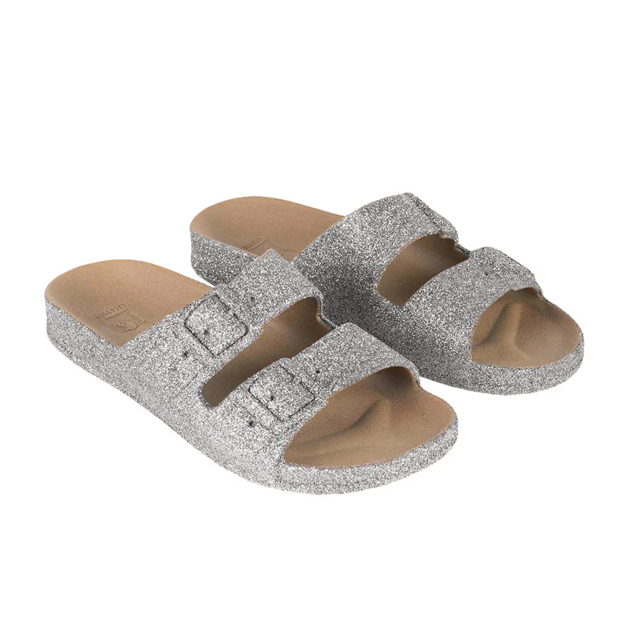 Sandales à paillettes camel multico Fille Cacatoès E26