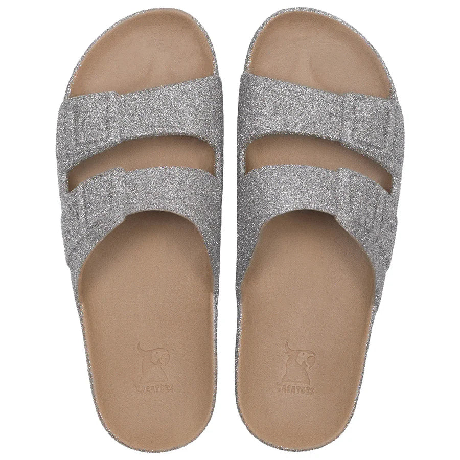 Sandales à paillettes camel multico Fille Cacatoès E26