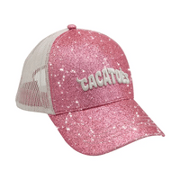Casquette capoeira glitter vintage pink fille Cacatoes E26