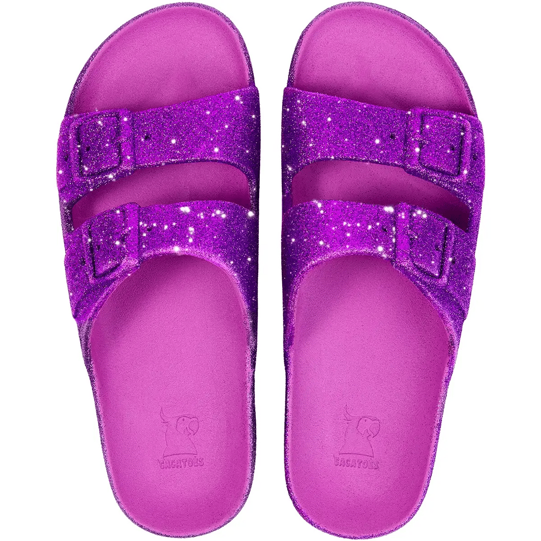 Sandales à paillettes purple fluo Fille Cacatoès E26