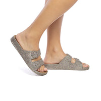 Sandales à paillettes camel multico Fille Cacatoès E26