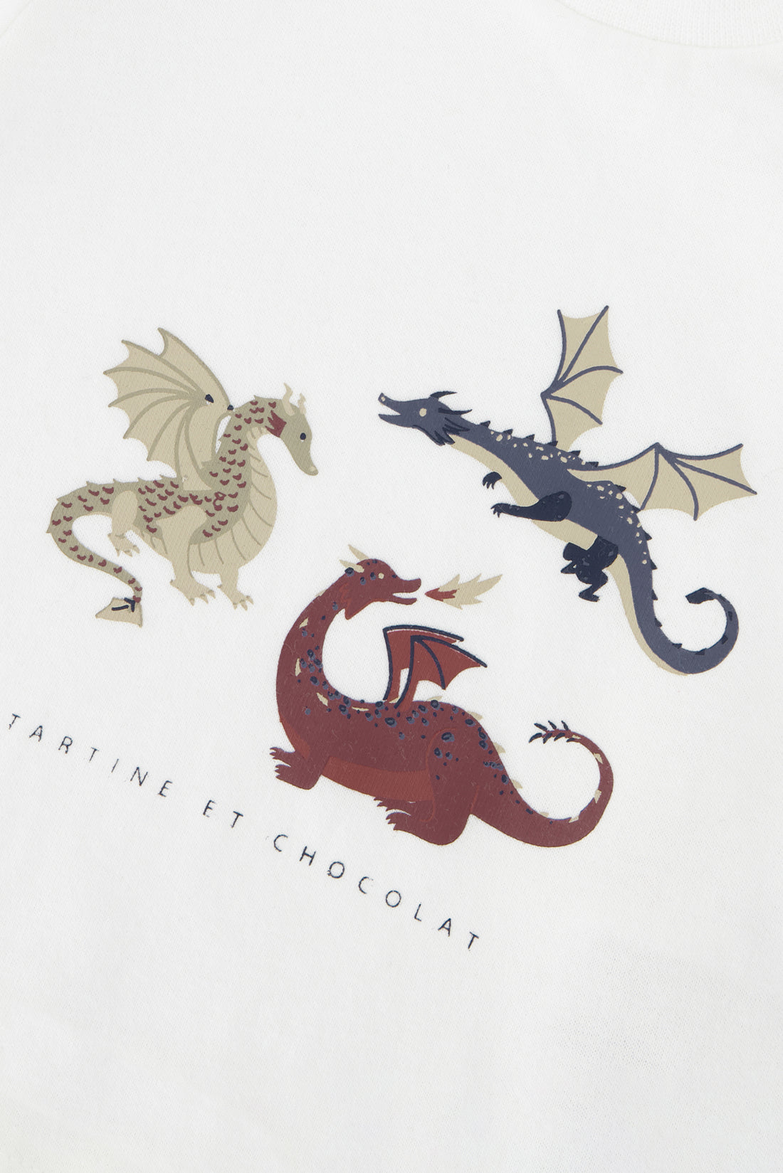 Tee-shirt bordeaux coton imprimé dinosaures babyboy Tartine et Chocolat H26