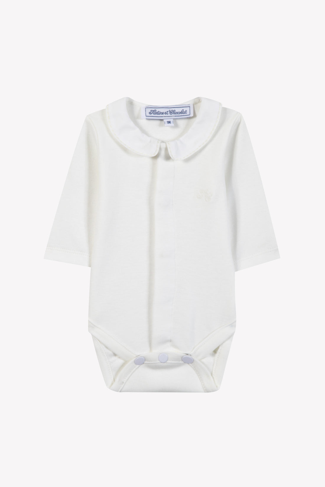 Body Beige clair coton col Claudine unisexe Tartine et chocolat H26