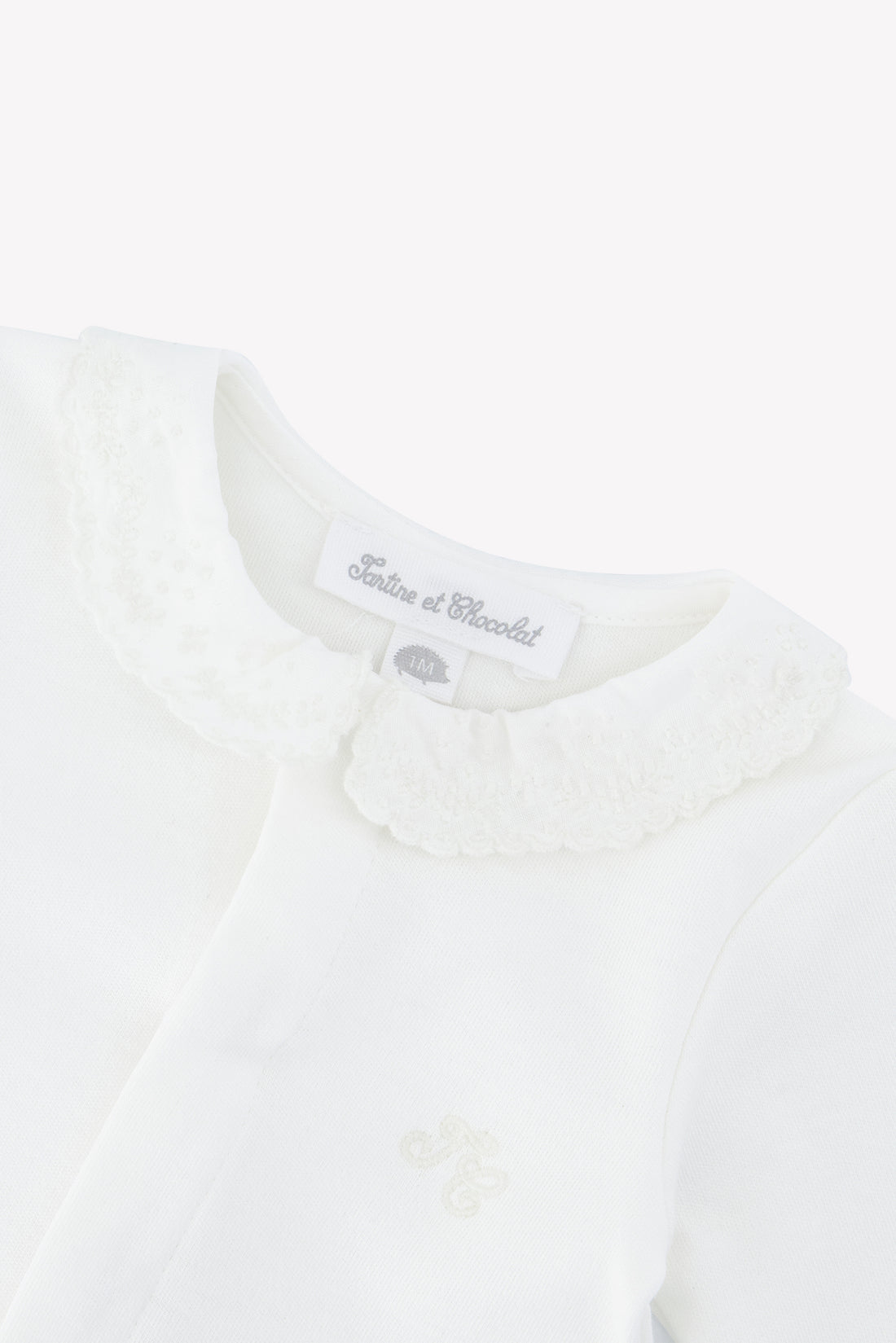 Body ecru coton col brodé babygirl Tartine et Chocolat H26