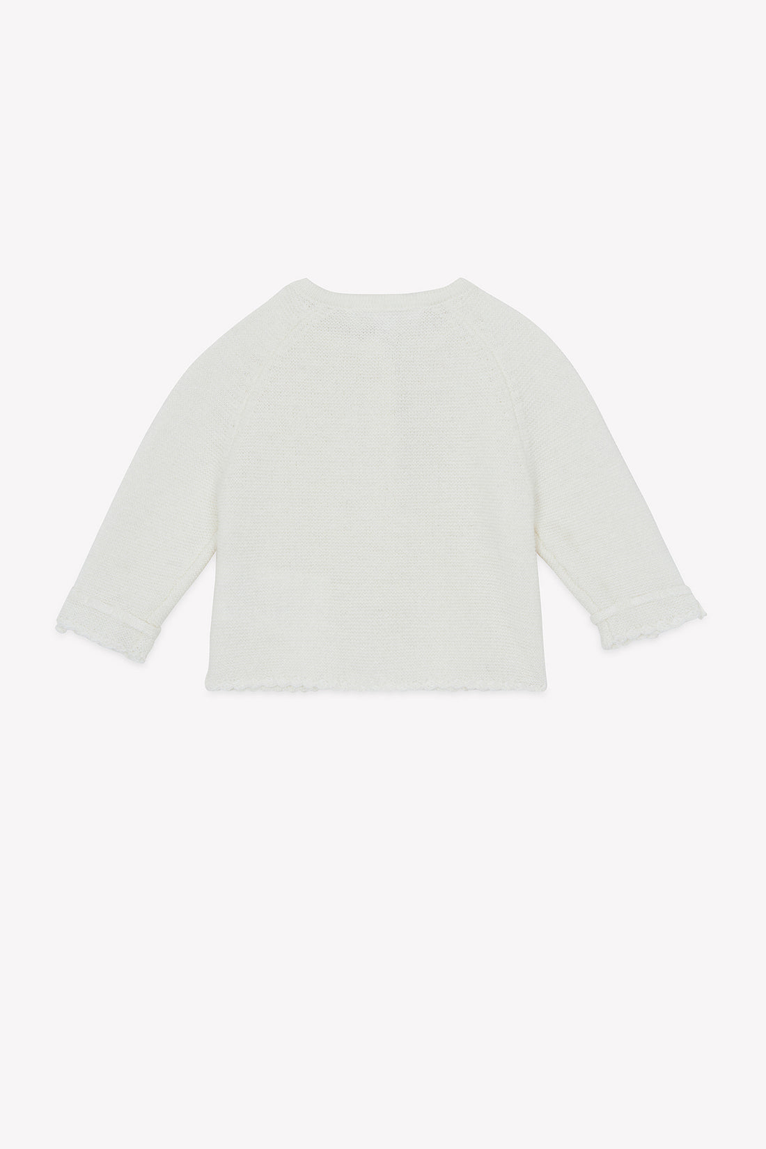 Ensembe avec cardigan ecru en coton babygirl Tartine et Chocolat H26