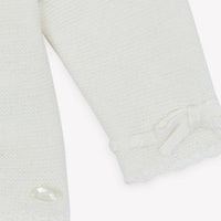 Ensembe avec cardigan ecru en coton babygirl Tartine et Chocolat H26