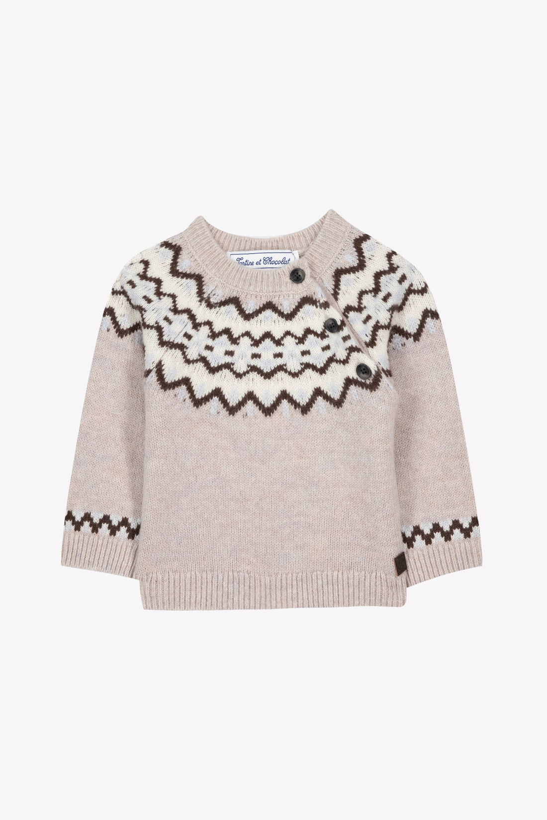 Pull Moka laine jacquard babyboy Tartine et Chocolat H26
