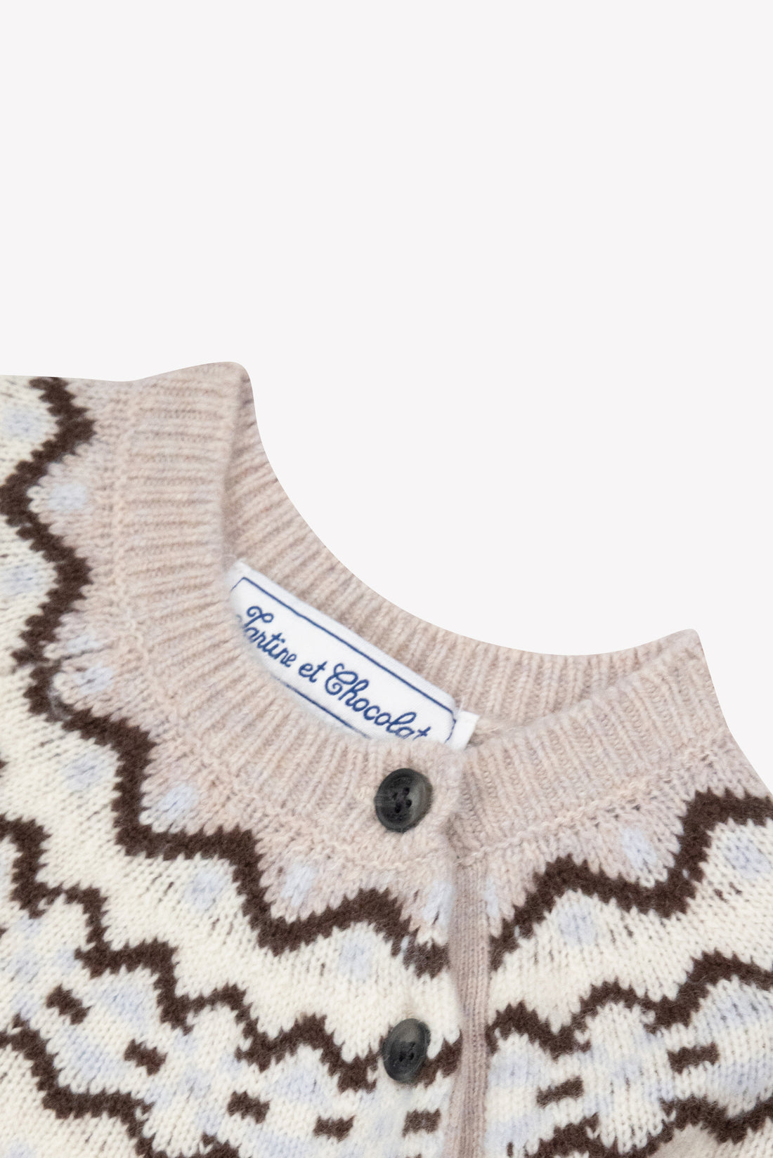 Pull Moka laine jacquard babyboy Tartine et Chocolat H26