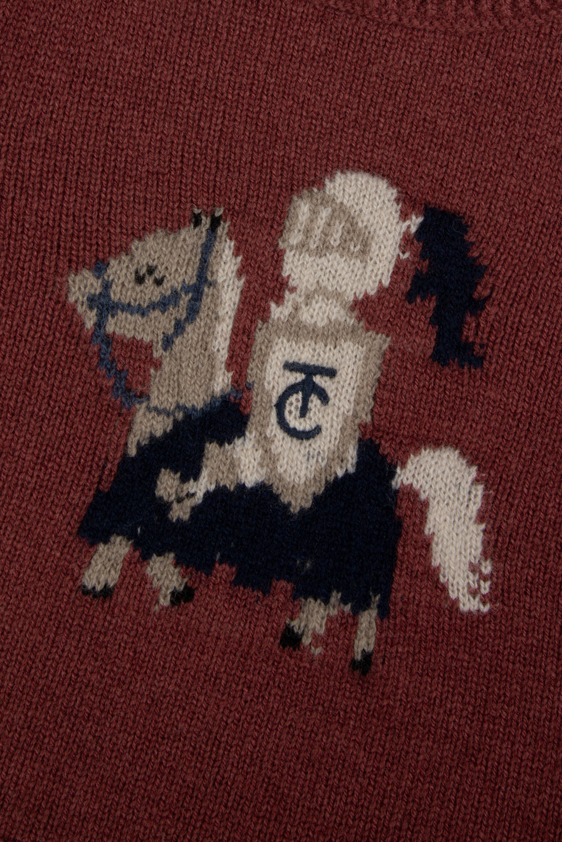 Pull Bordeaux laine petit chevalier Tartine et Chocolat H26
