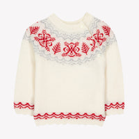 Pull écru laine motif flocons babygirl Tartine et Chocolat H26