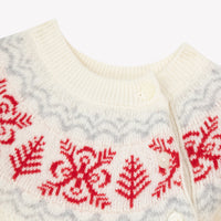 Pull écru laine motif flocons babygirl Tartine et Chocolat H26