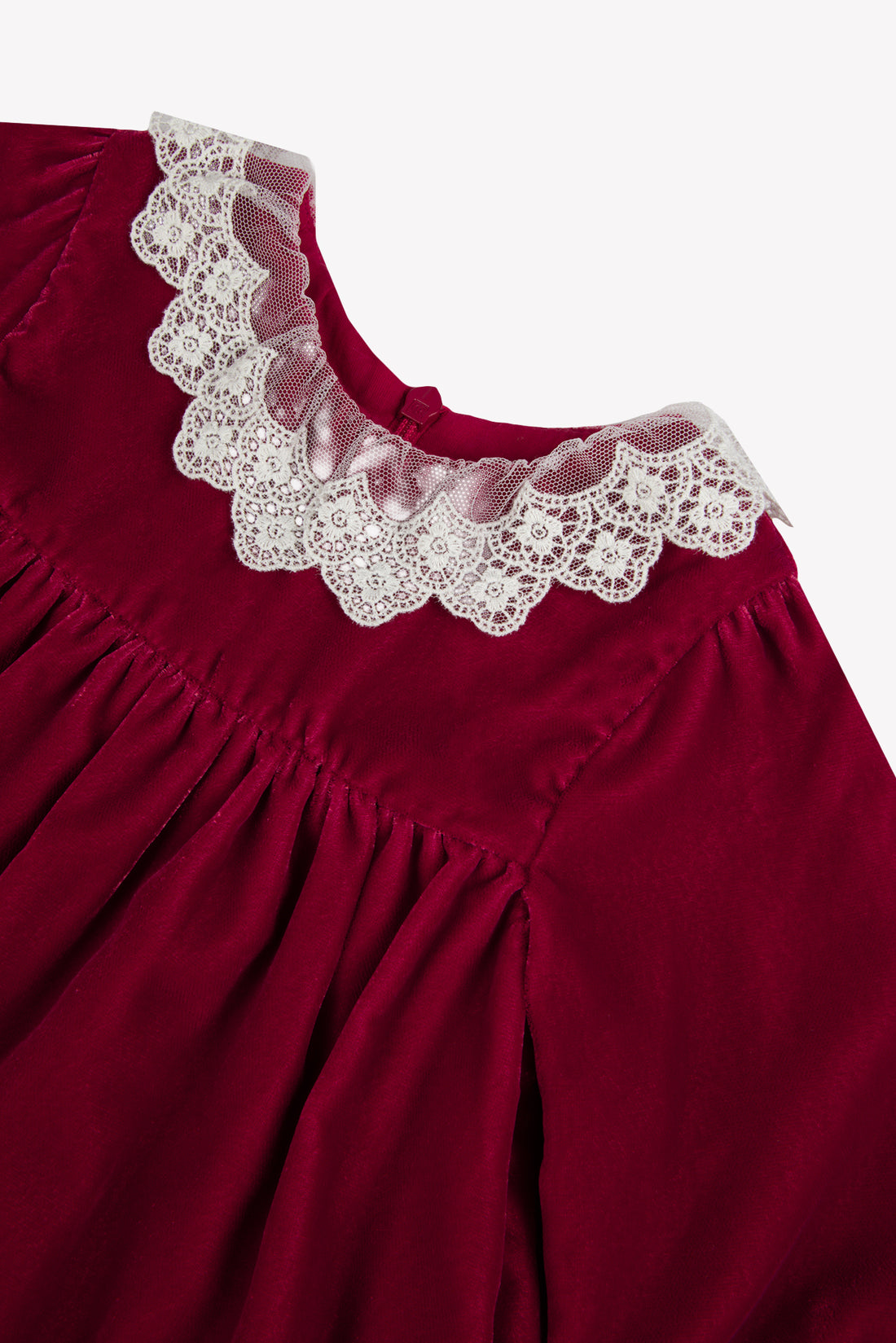 Robe Cerise velours col dentelle babygirl Tartine et Chocolat H26