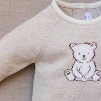 Combinaison longue broderie coton beige chine unisexe Tartine et chocolat H26
