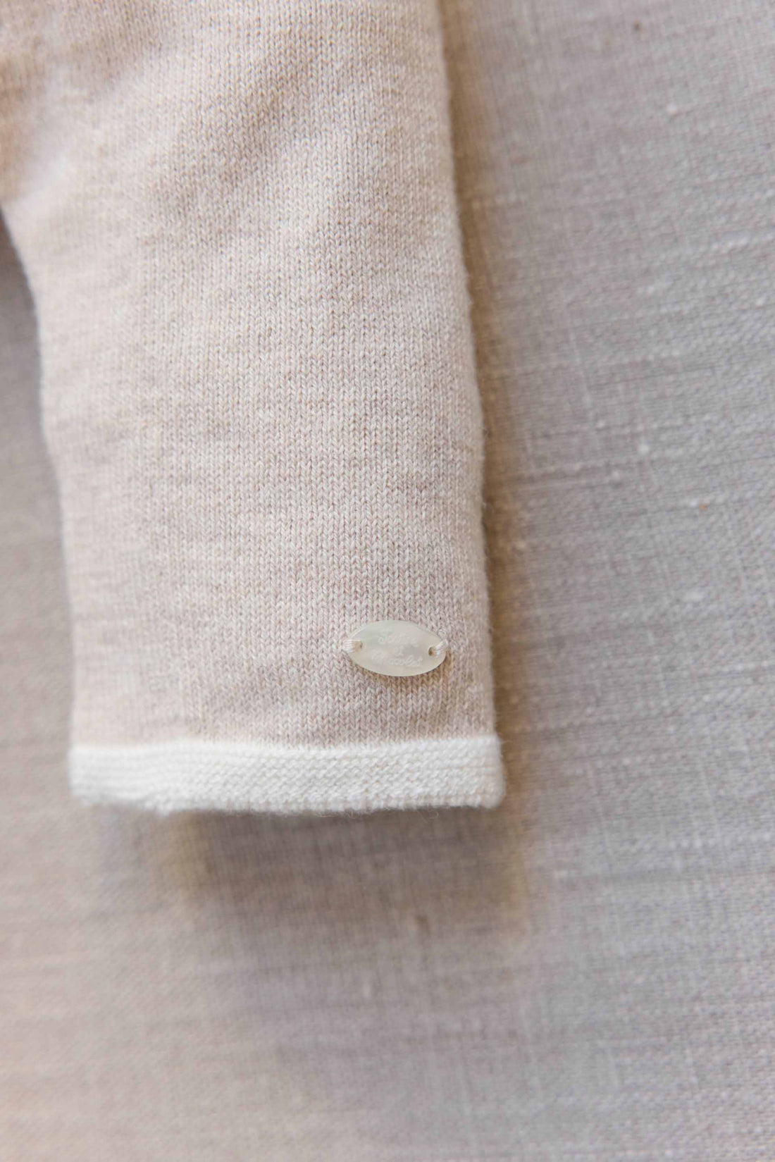 Combinaison longue broderie coton beige chine unisexe Tartine et chocolat H26