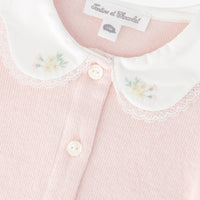 Combinaison longue rosée coton col Claudine babygirl Tartine et chocolat H26