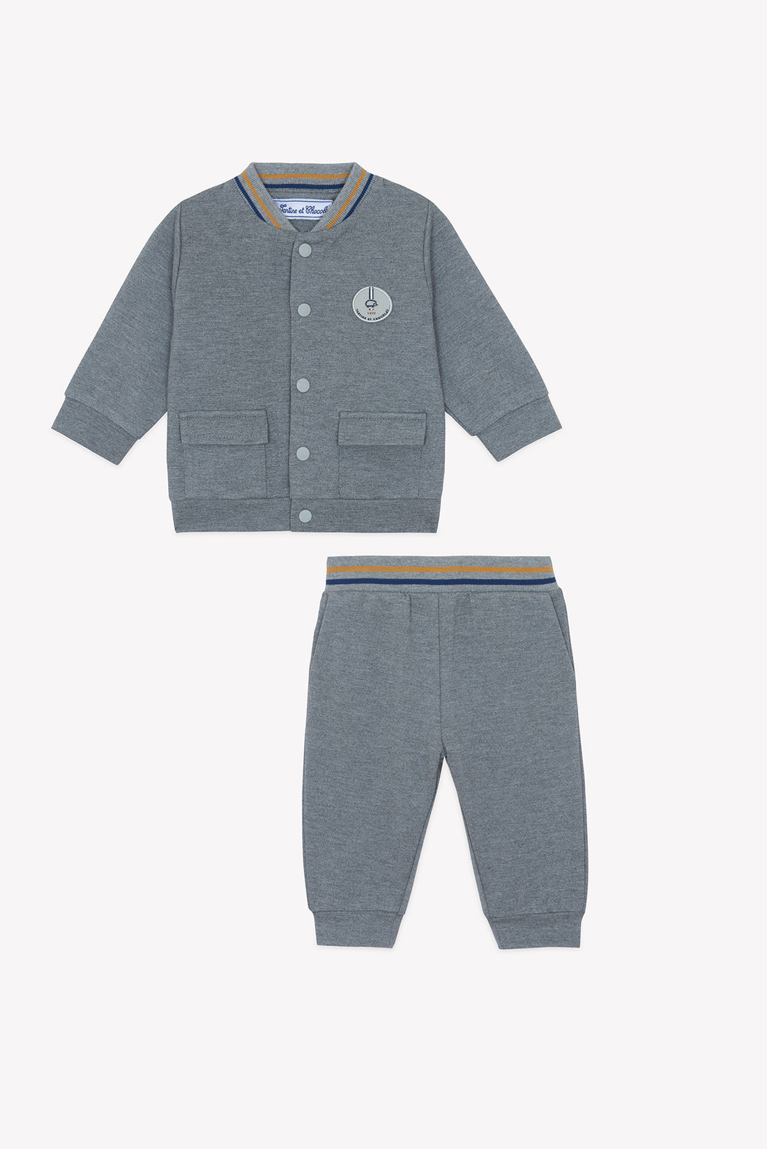 Ensemble jogging gris chiné babyboy Tartine et Chocolat H26