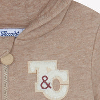 Ensemble jogging moka coton à capuche babyboy Tartine et Chocolat H26