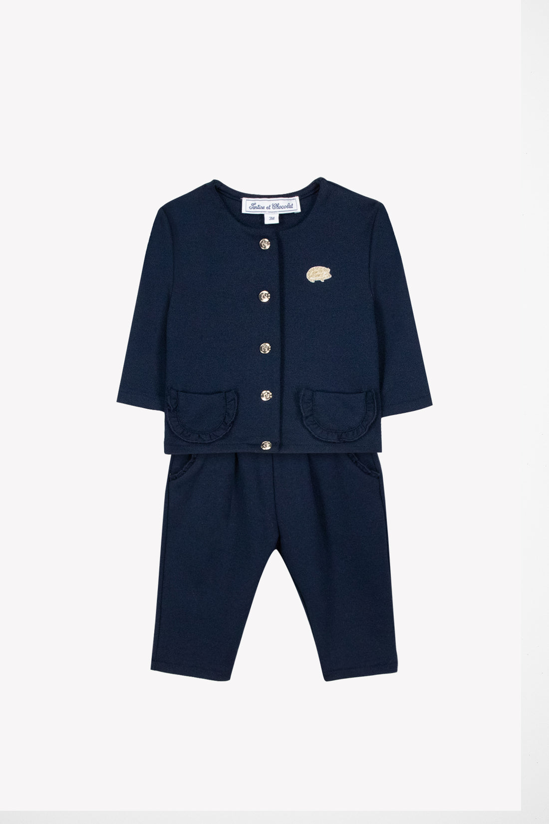 Ensemble de jogging marine festonné babygirl Tartine et Chocolat H26