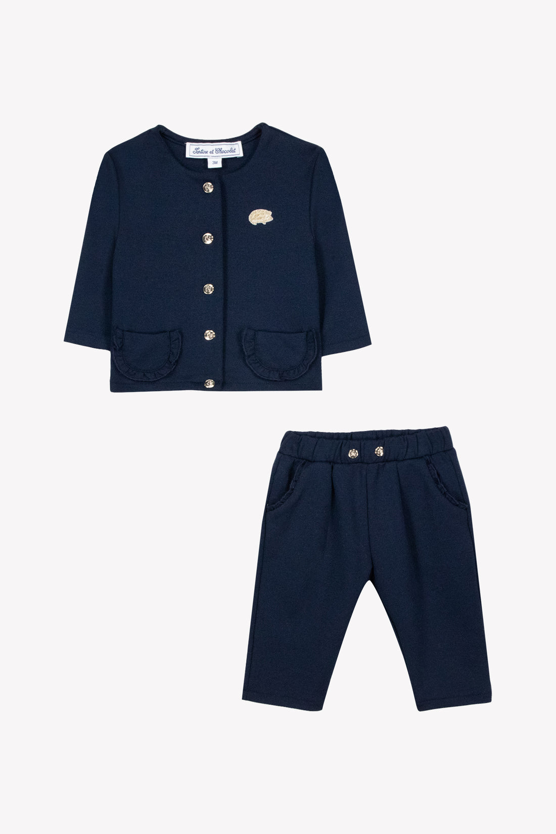 Ensemble de jogging marine festonné babygirl Tartine et Chocolat H26