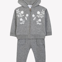 Ensemble de jogging en laine gris chiné babygirl Tartine et Chocolat H26