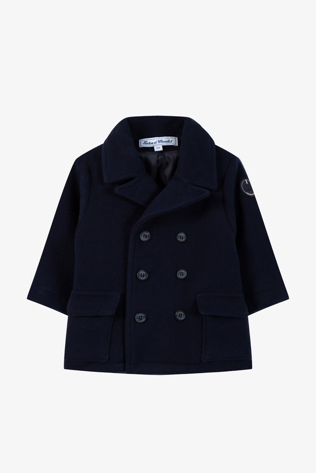 Manteau marine laine boutons garçon Tartine et Chocolat H26