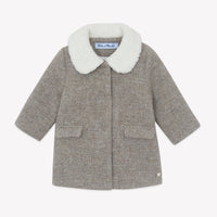 Manteau imitation fourrure laine beige moyen babygirl Tartine et Chocolat H26