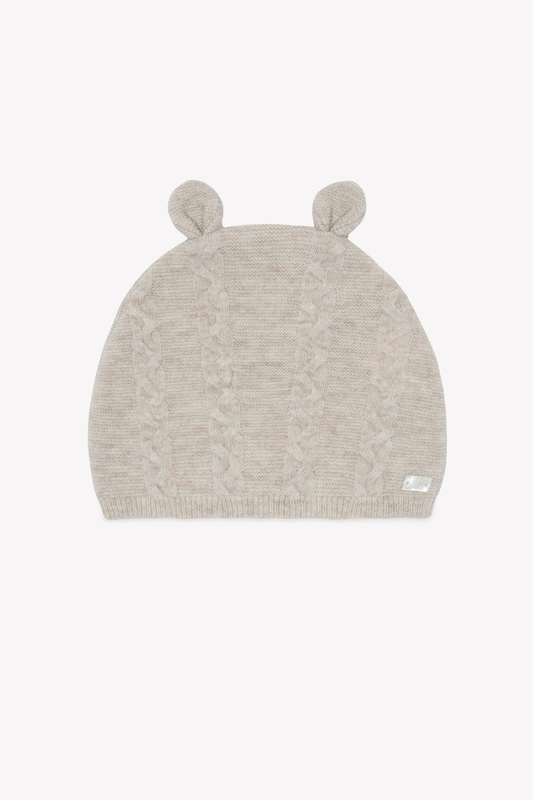 Bonnet petit ours en laine et cachemire beige chiné unisexe Tartine et Chocolat