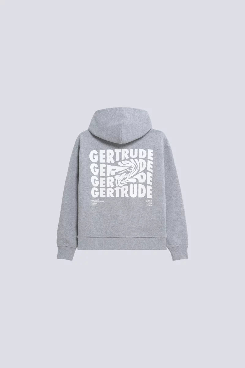 Sweat zippé à capuche gris chine mixte - Gertrude E26
