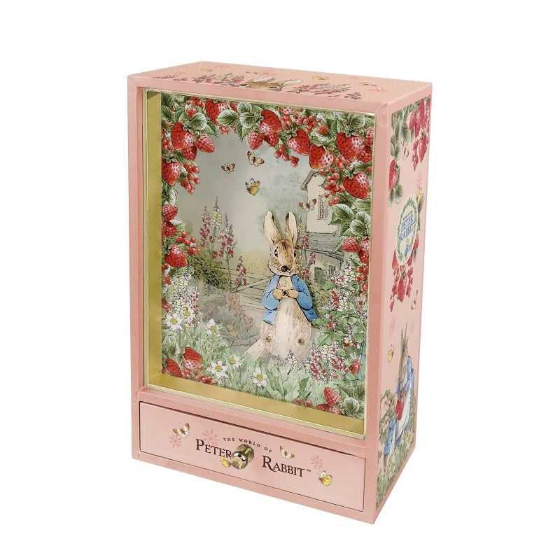 Boite à musique dancing Peter rabbit fraise Trousselier