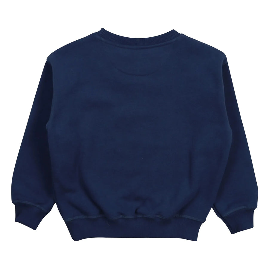 Sweat Bleu Logo jaune Garçon The New Society H25