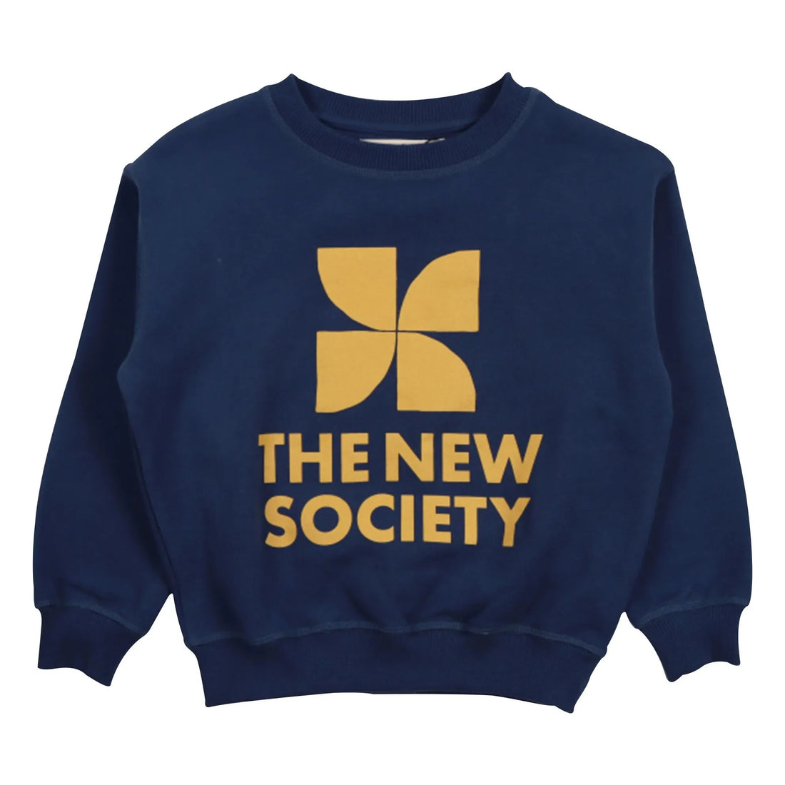 Sweat Bleu Logo jaune Garçon The New Society H25