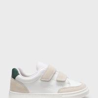 Baskets en cuir et en toile blanches garcon Hugo Boss