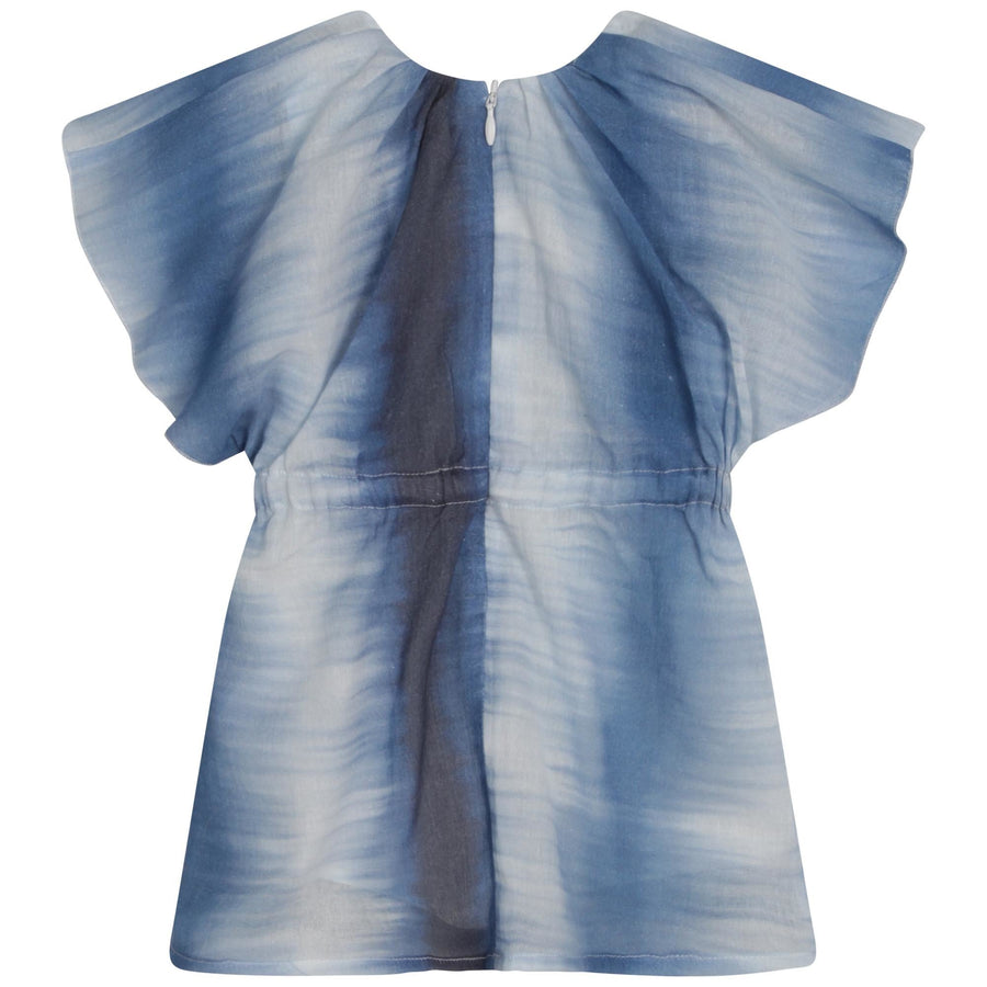 Robe broderies anglaises en chambray babygirl Chloé