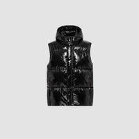 Doudoune sans manches courte brillante Cesario Bright noire mixte Gertrude H26