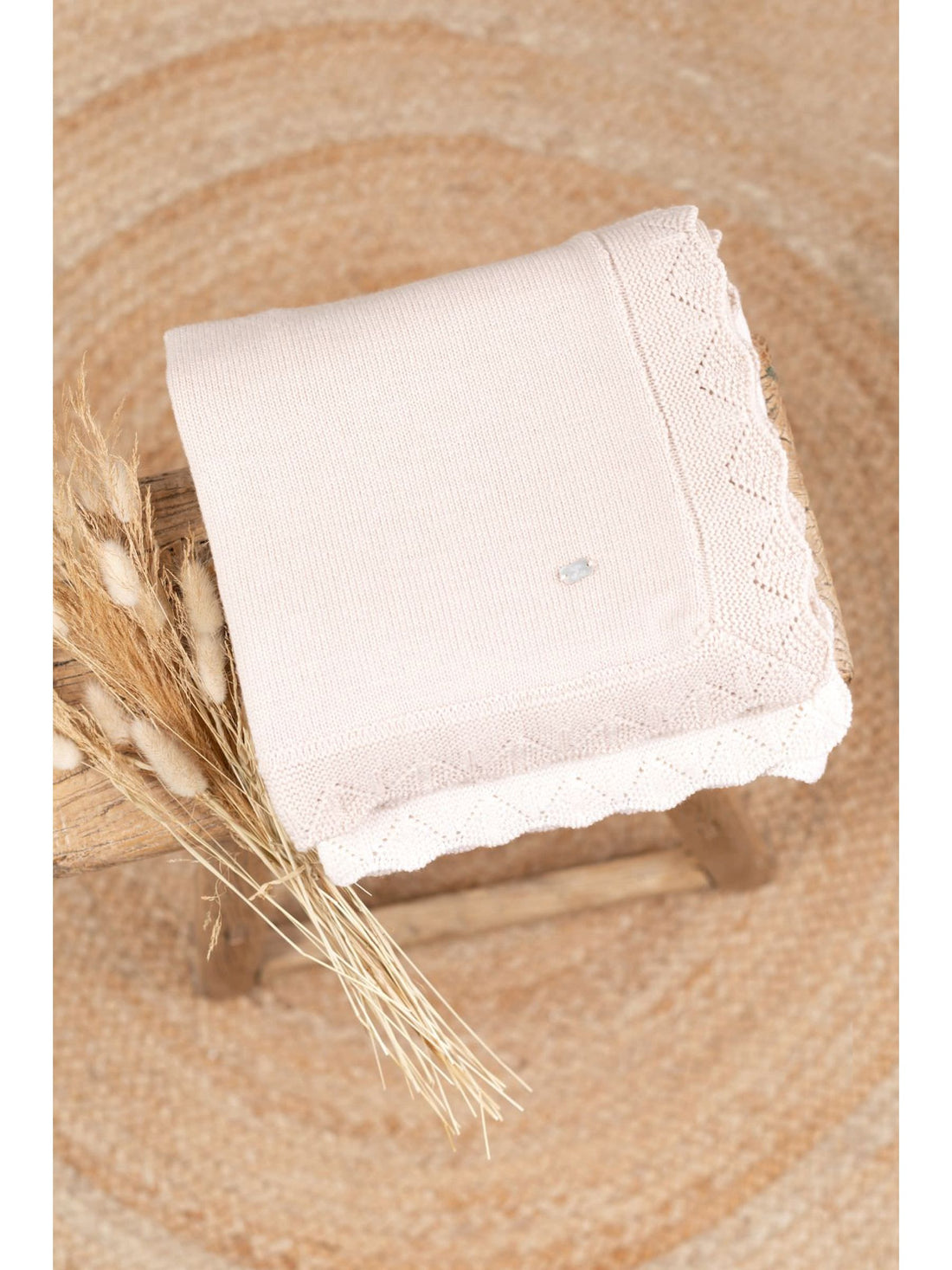 Couverture pointelle en laine merinos Tartine et Chocolat