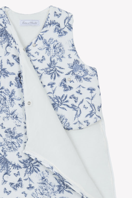 Gigoteuse Toile de Jouy Bleu Tartine et Chocolat
