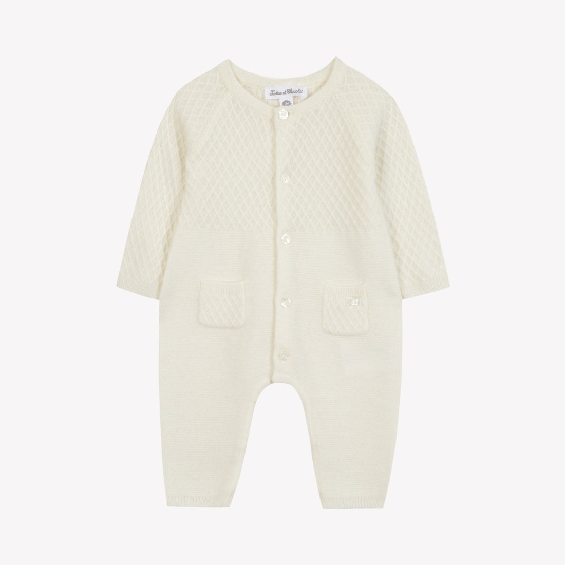 Combinaison longue écru 100% cachemire unisexe Tartine et chocolat H25