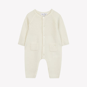 Combinaison longue écru 100% cachemire unisexe Tartine et chocolat H25