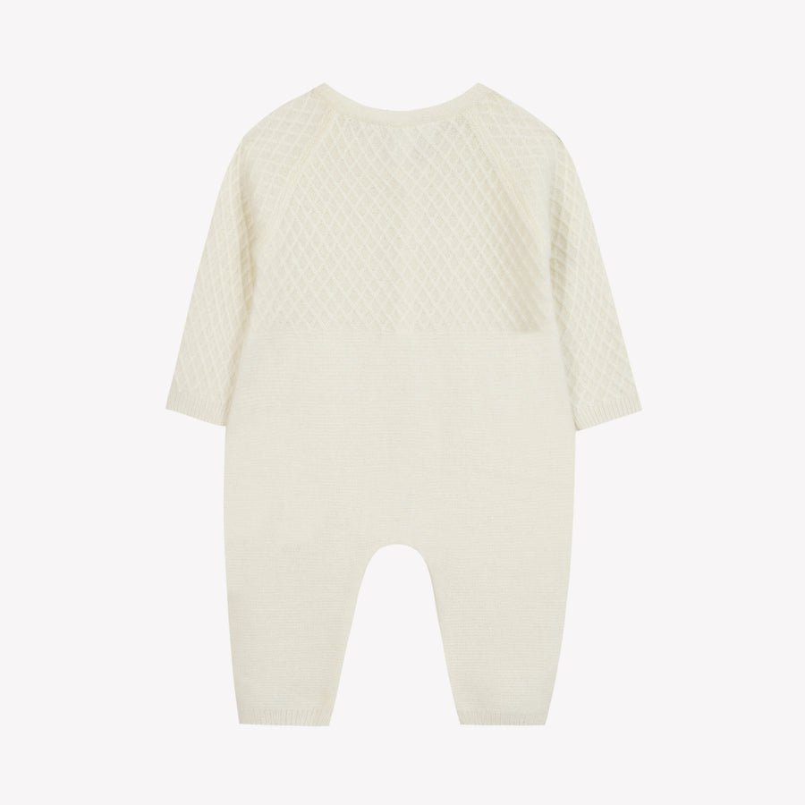 Combinaison longue écru 100% cachemire unisexe Tartine et chocolat H25