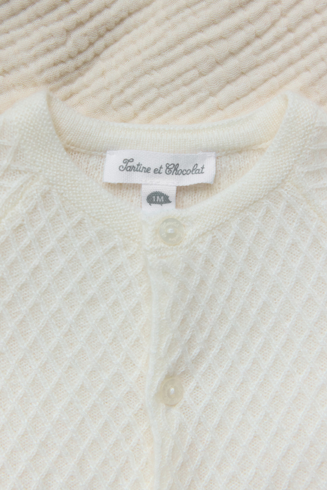 Combinaison longue écru 100% cachemire unisexe Tartine et chocolat H25