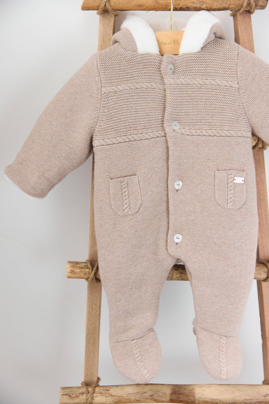 Pilote greige chiné fourré unisexe Tartine et Chocolat H25