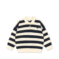 Ensemble en maille rayé bleu marine garçon Konges Slojd H26