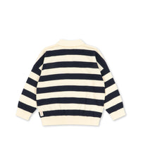 Ensemble en maille rayé bleu marine garçon Konges Slojd H26