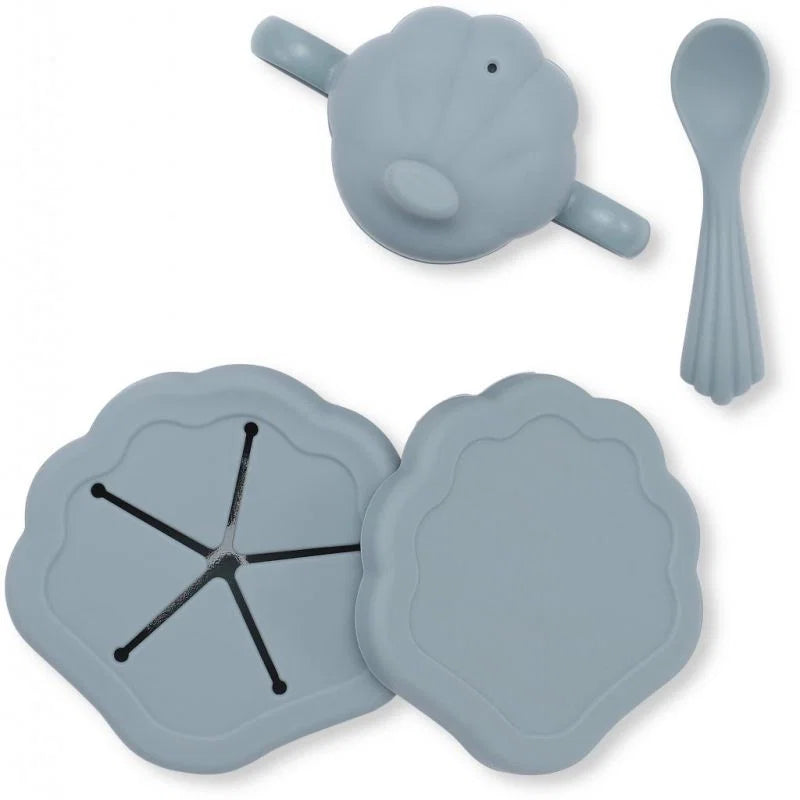 Coffret repas coquillage Bleu  - Konges Slojd